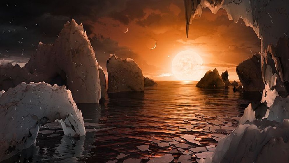 Agua en el Sistema TRAPPIST