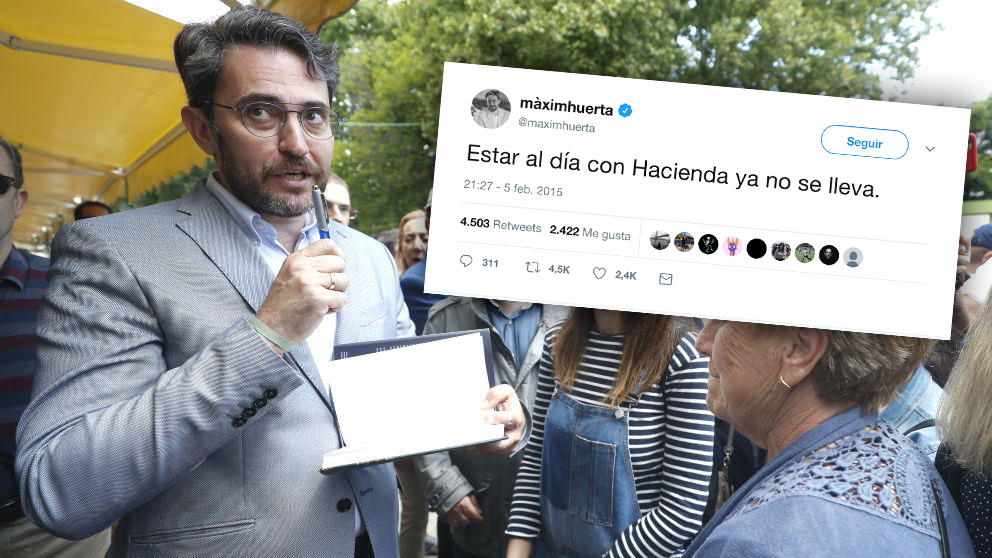 El tuit del ministro de Cultura y Deporte, Màxim Huerta, que se le está volviendo en contra