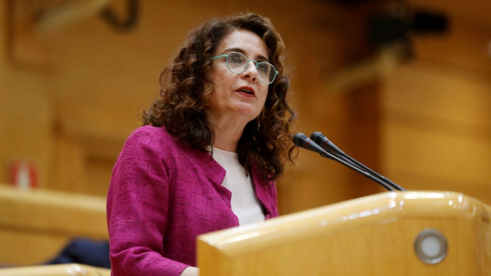 La ministra de Hacienda, María Jesús Montero, en el Senado. / Foto: EFE