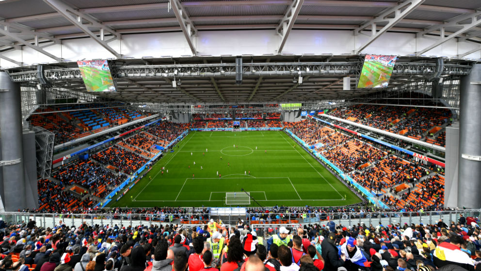 Imagen del estadio Central de Ekaterimburgo. (AFP)