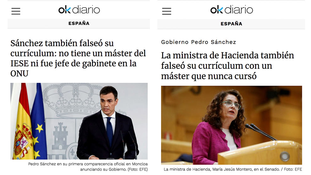 Las dos exclusivas de OKDIARIO