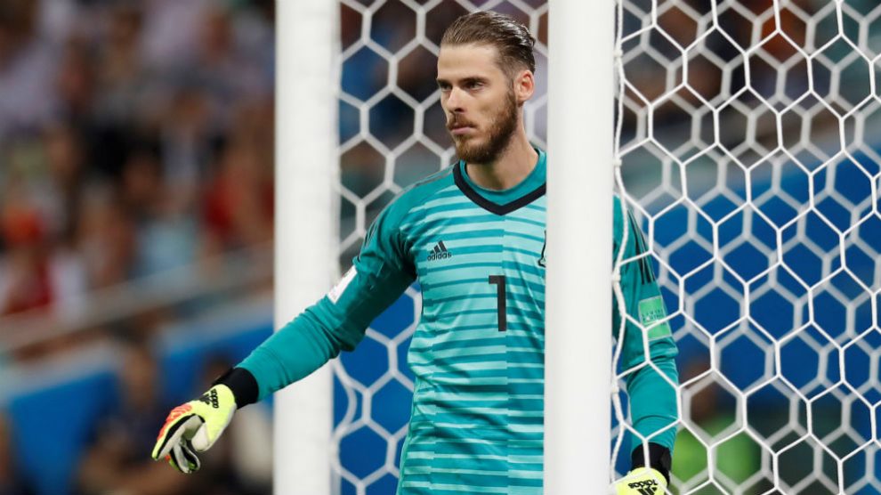 David de Gea, en un partido con España. (Getty)