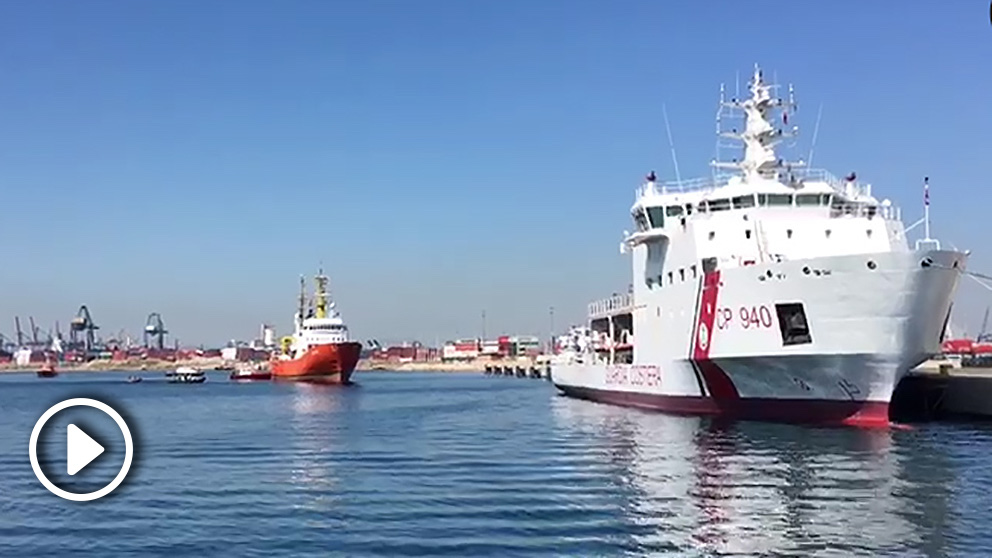 Llegada del Aquarius con 106 inmigrantes a bordo al Puerto de Valencia