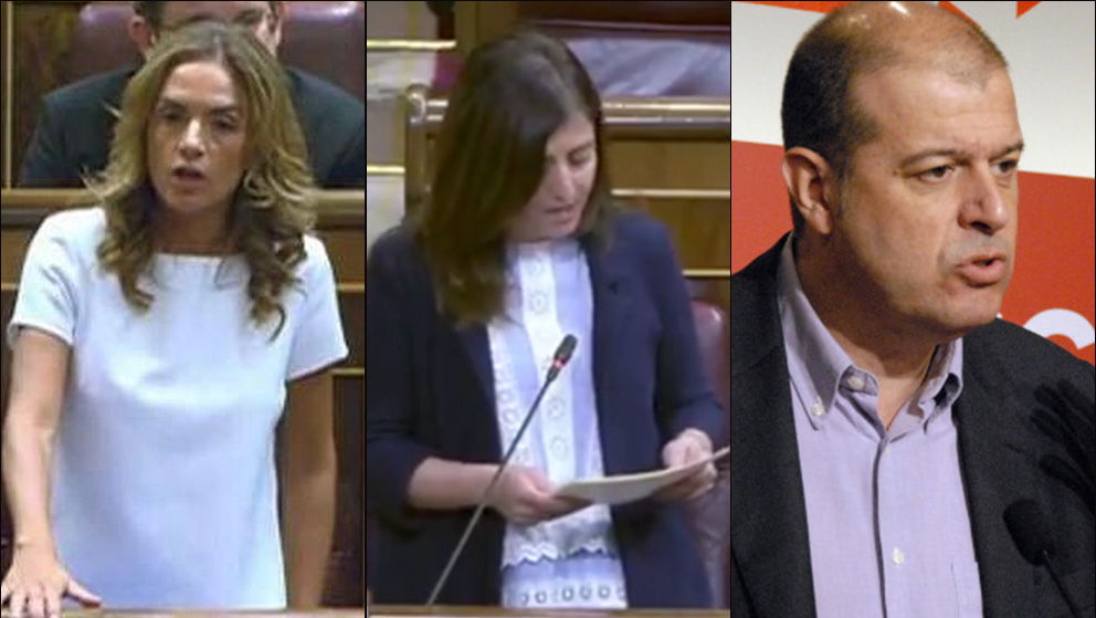 Los diputados Sumelzo, Peña y Zaragoza.