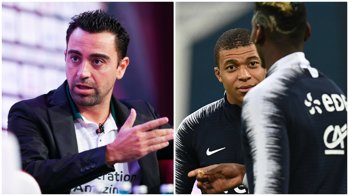 Xavi, Mbappé y Pogba. (Fotos: AFP)