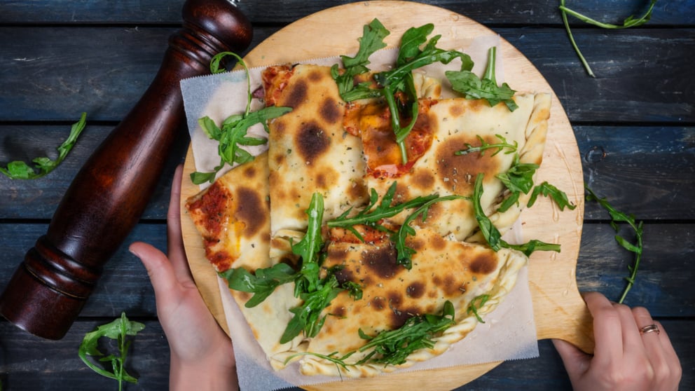 Receta de Calzone de verduras con queso fácil de preparar