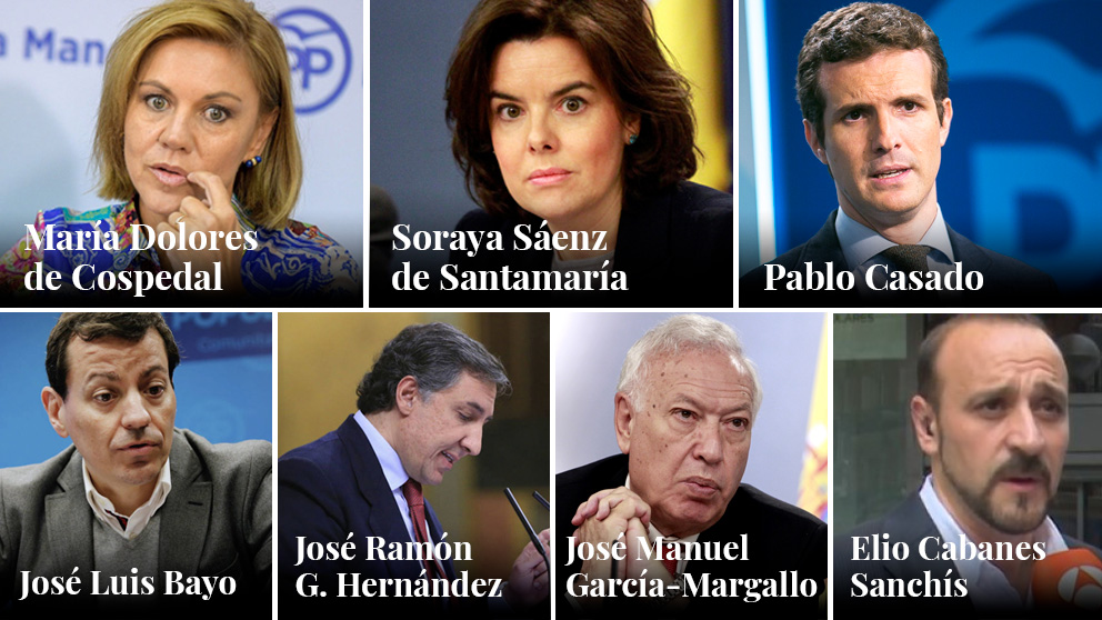 Los candidatos del PP que aspiran a suceder a Rajoy