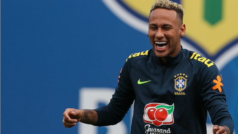 Neymar volvió a los entrenamientos de Brasil. (Getty)