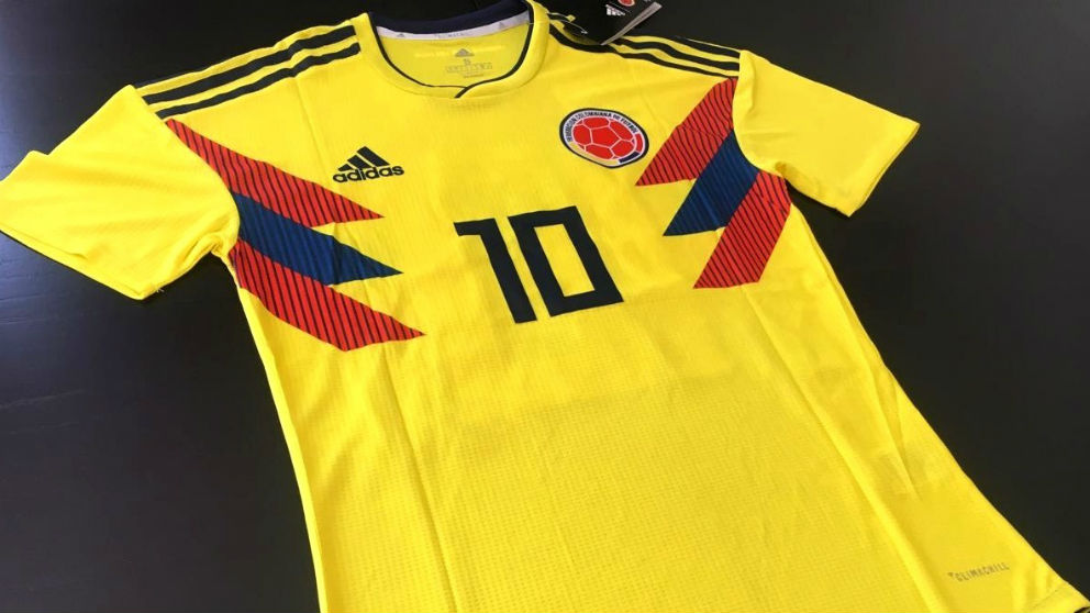 Camiseta de la selección de Colombia para el Mundial 2018.