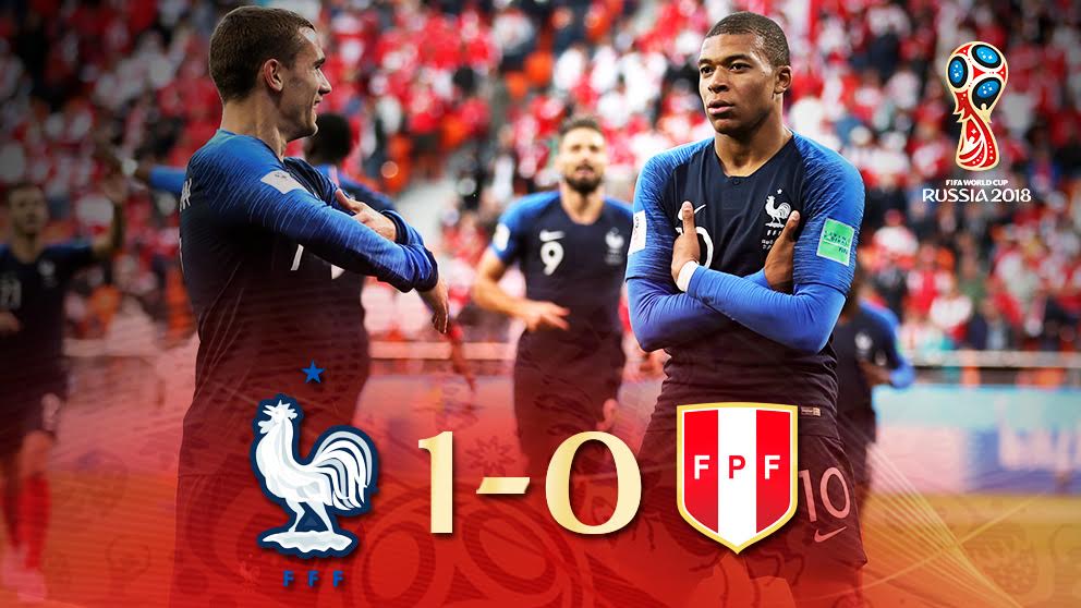 Francia se impuso a Perú en la segunda jornada del Mundial 2018.