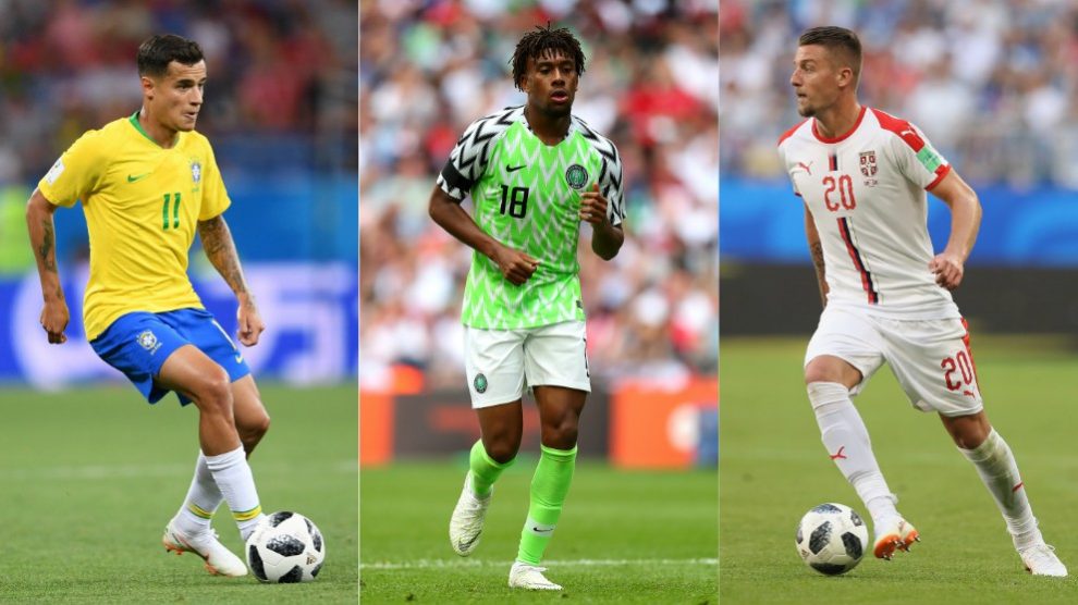 Coutinho, Iwobi y Milinkovic-Savic, jugadores a seguir en el Mundial 2018. (Getty)