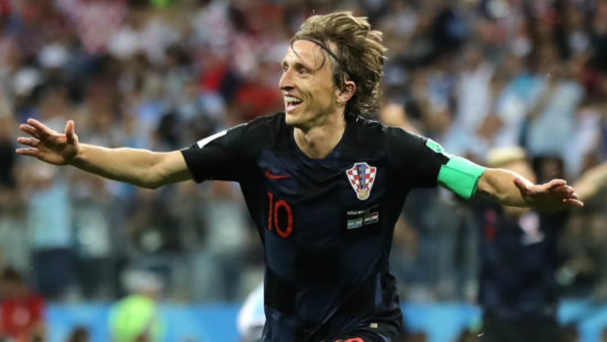 Luka Modric celebra su gol ante Argentina. (Getty Images)