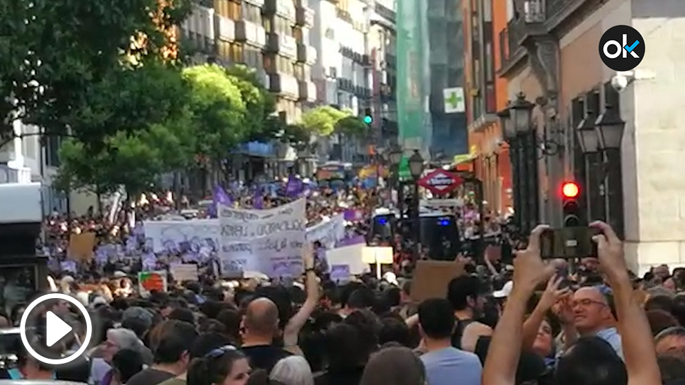 Manifestación contra La Manada en Madrid.