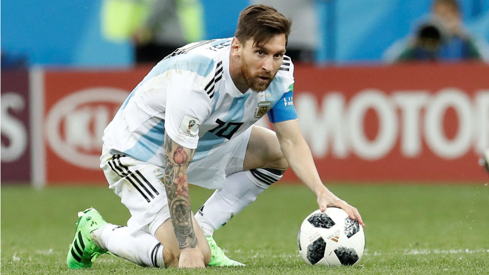 Messi durante el partido de Argentina ante Croacia. (Getty)
