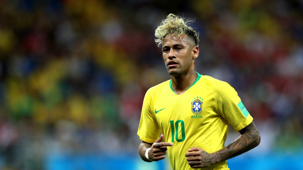 Neymar, en un partido con Brasil. (Getty) | Brasil – Costa Rica | Mundial 2018