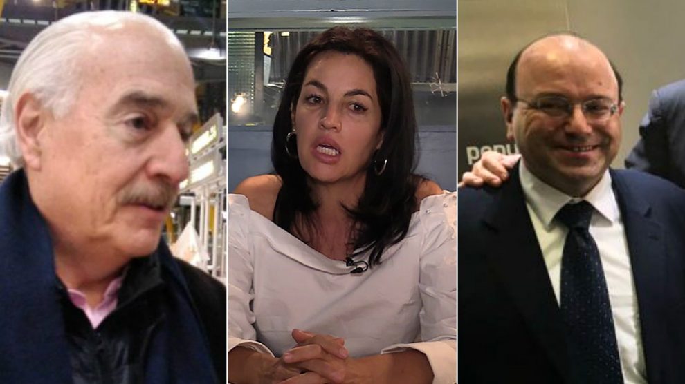 El ex presidente colombiano Andrés Pastrana; la senadora Sofía Gaviria; y el coordinador del CD en España, Néstor Laso. (OKD)