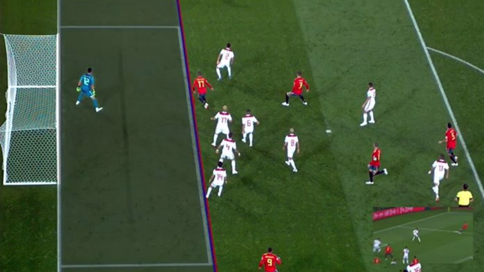Iago Aspas anotó en posición legal el empate ante Marruecos. | España – Marruecos | Mundial 2018