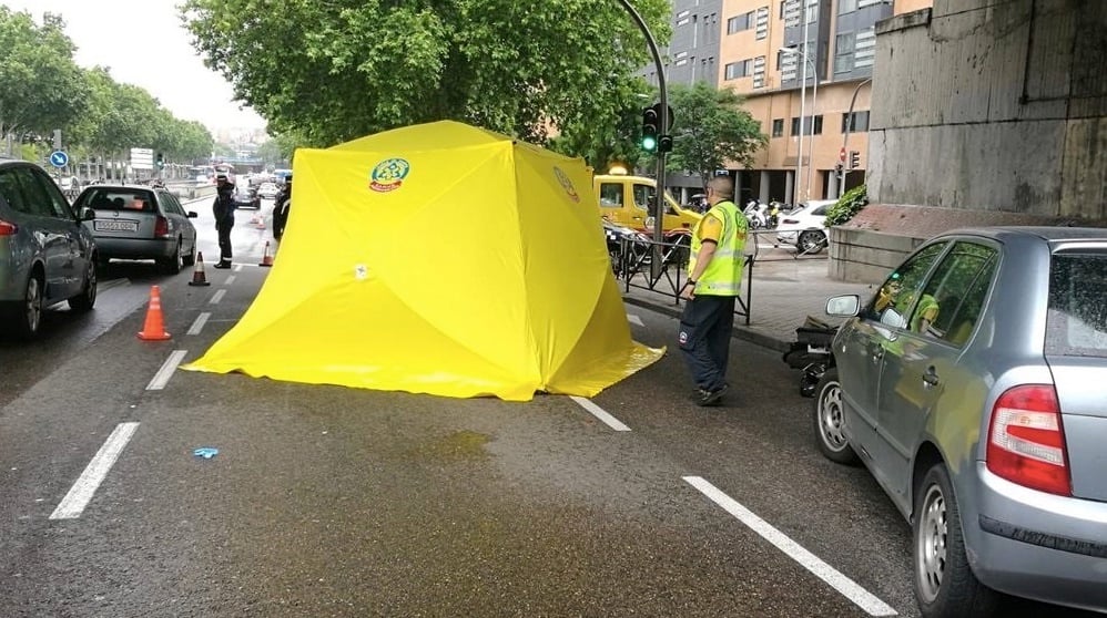 Imagen de archivo de una atropello reciente en Madrid. (Foto. Emergecia Madrid)