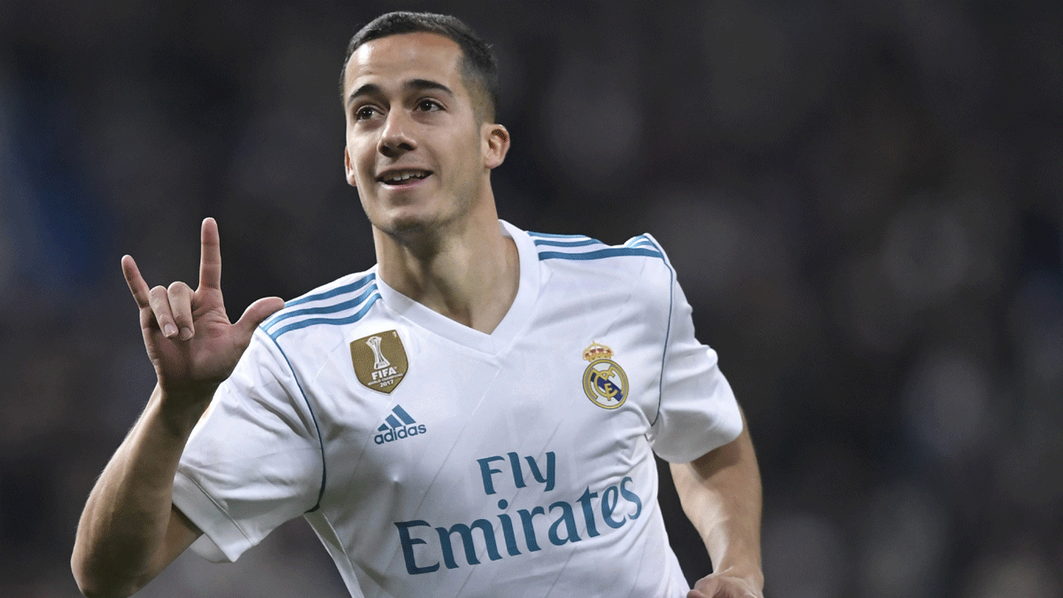 Lucas Vázquez, tras anotar un gol esta temporada con el Real Madrid (AFP)