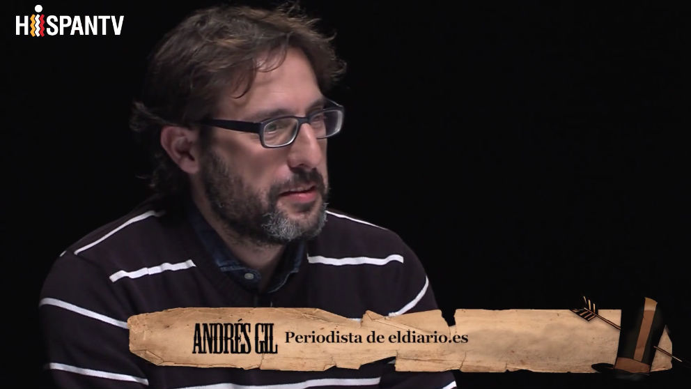 El periodista Andrés Gil en una tertulia de ‘Fort Apache’, presentada por Pablo Iglesias