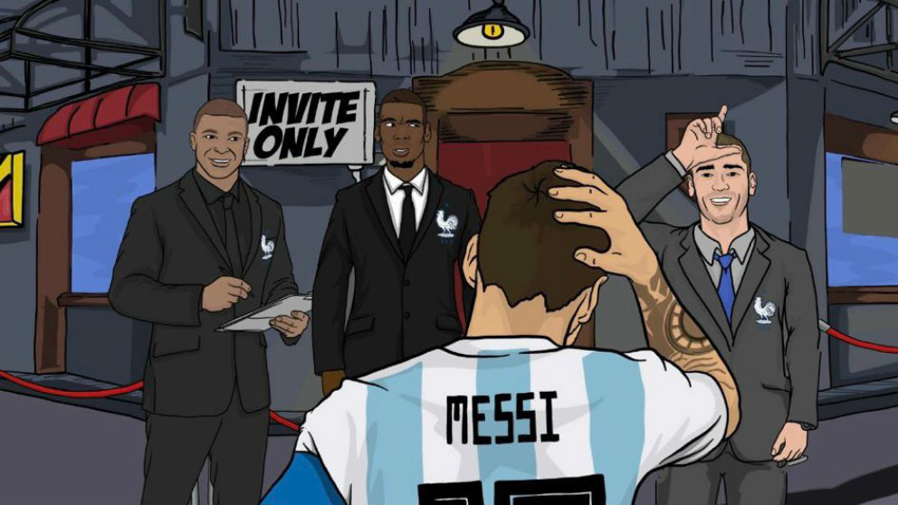 El troleo de Theo Griezmann a Leo Messi por la eliminación de Argentina del Mundial 2018.