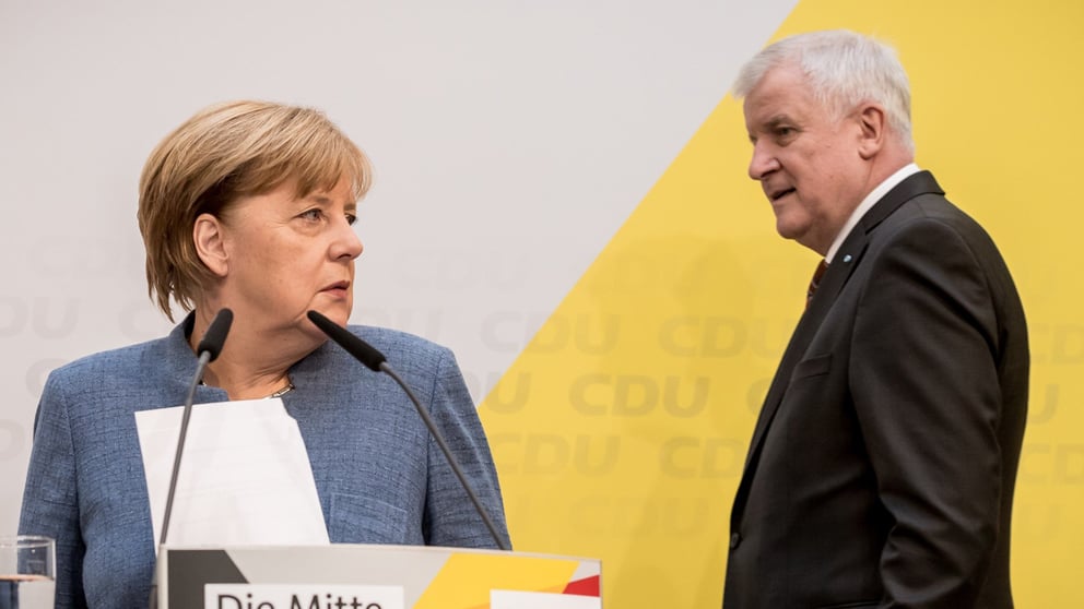 Angela Merkel y Horst Seehofer. (Foto: Europa Press)