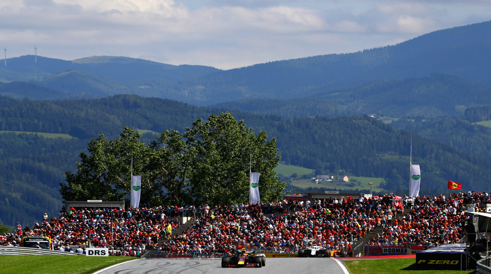 Max Verstappen en el GP de Austria con el Red Bull