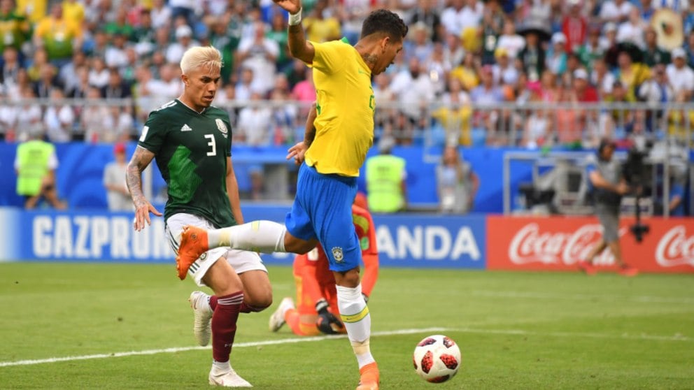 Gol de Firmino (Getty). | Brasil – México | Partido de hoy en directo