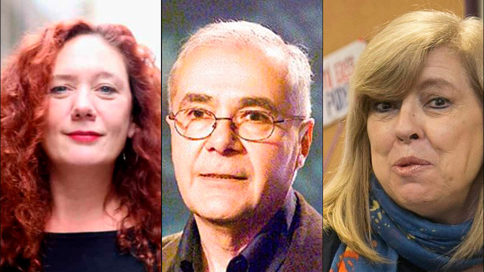 Los periodistas Cristina Fallarás, Fernando López Agudín y Rosa María Artal