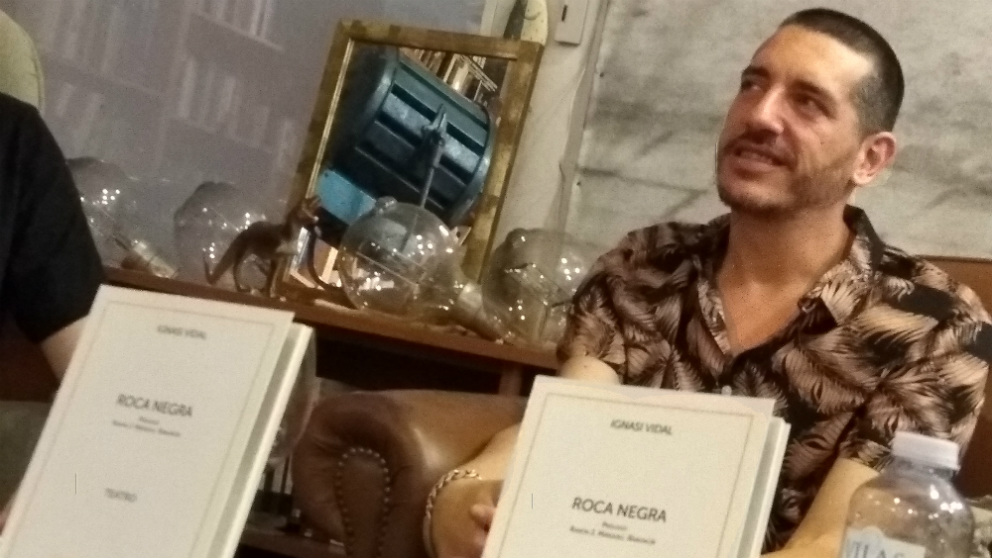Ignasi Vidal, en la presentación de su obra teatral ‘Roca Negra’. (ADP)