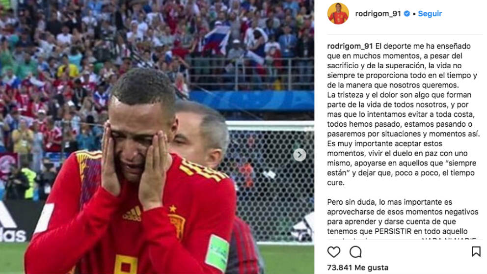 Rodrigo Moreno escribió una emotiva carta en Instagram tras la eliminación de España. (Instagram)