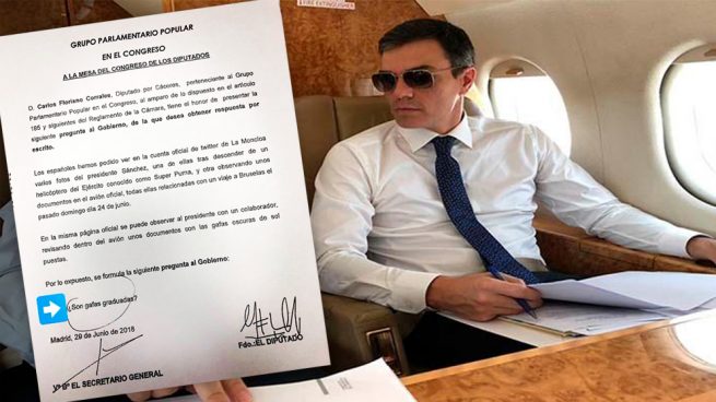 El PP pregunta al Gobierno si las gafas de sol de Sánchez «están graduadas»