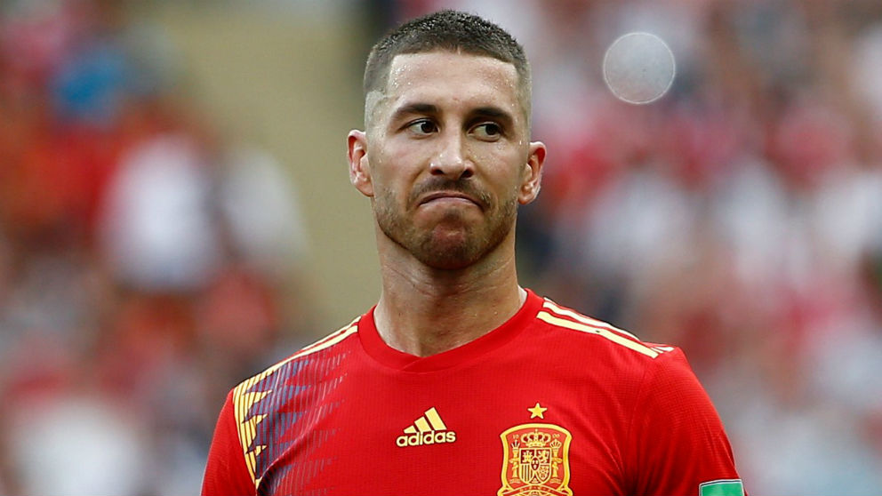 Sergio Ramos, en un partido del Mundial. (Getty)