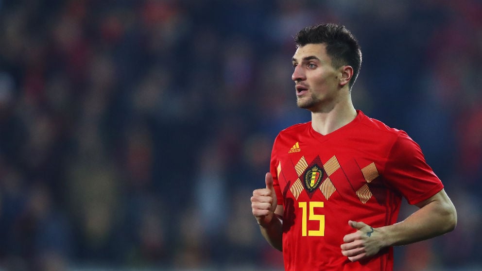 Thomas Meunier, durante un partido con Bélgica. (Getty)