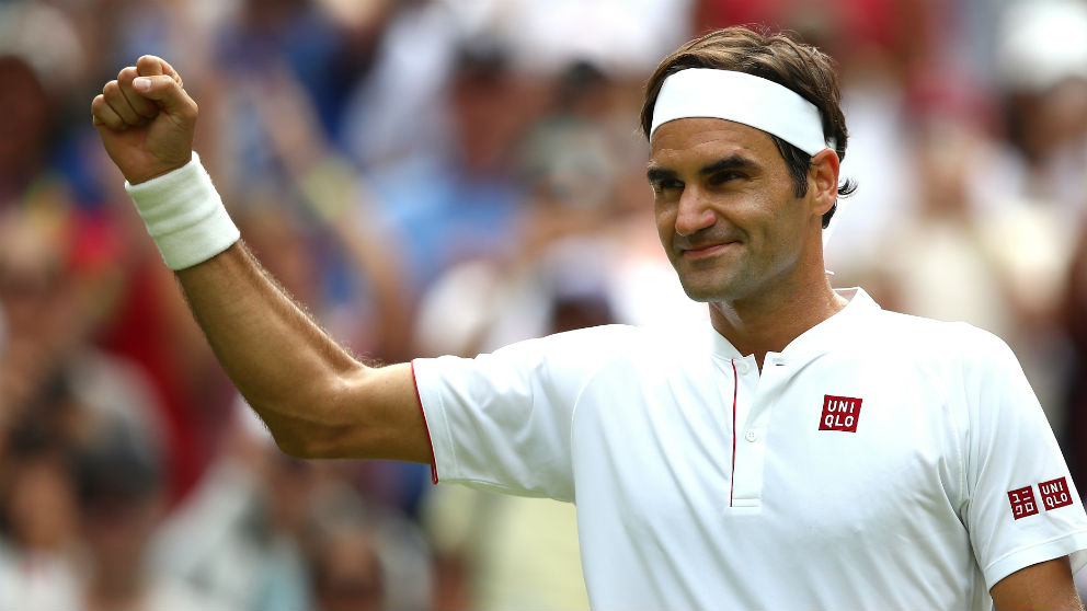Roger Federer, tras vencer a Lacko en Wimbledon. (Getty)