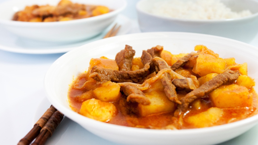 Receta de Ternera al curry rojo estilo oriental fácil de preparar