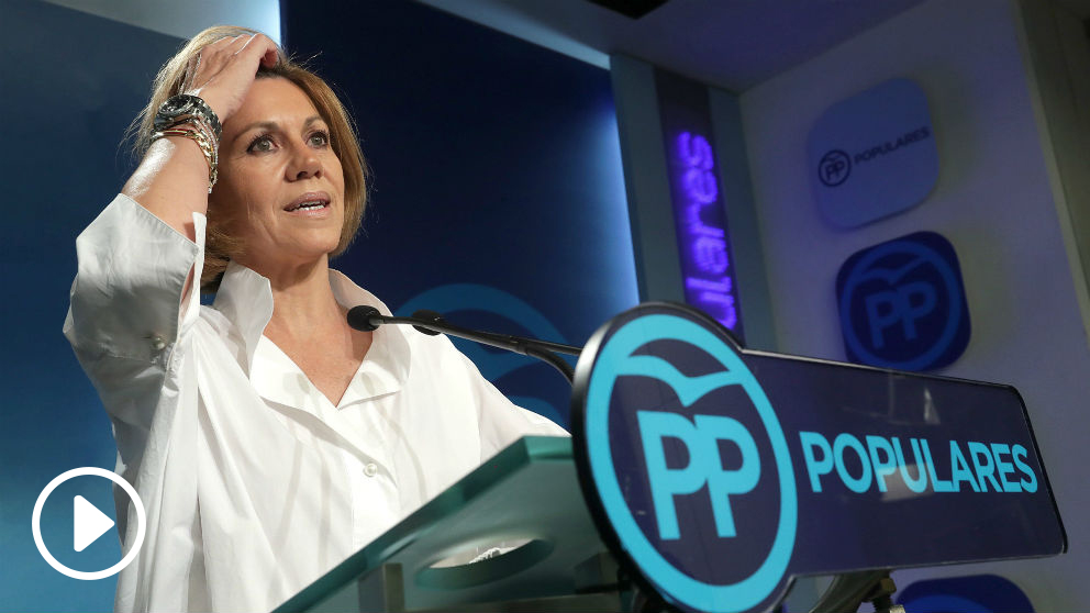 María Dolores de Cospedal tras caer derrotada en las Primarias del PP