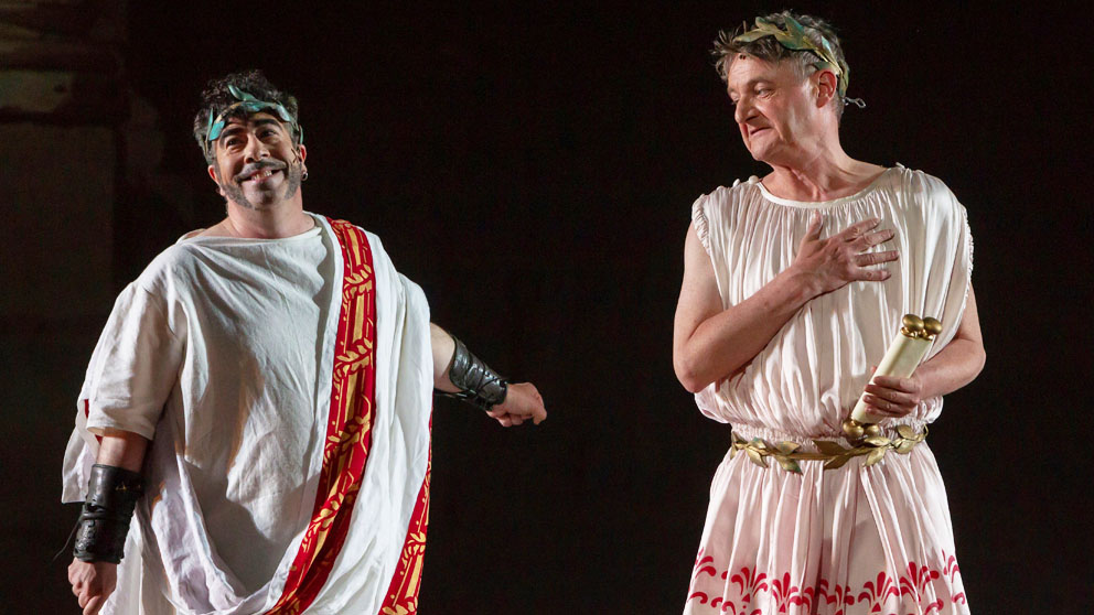 ‘La historia jamás contada de Ben-Hur’, durante la 64 edición del Festival Internacional de Teatro Clásico de Mérida. (Foto: EFE)