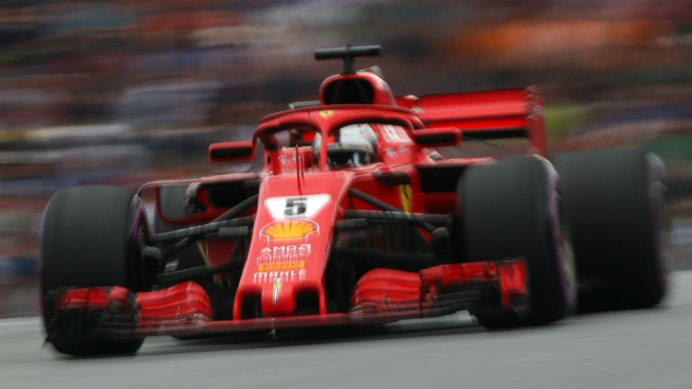 Sebastian Vettel ha marcado el mejor tiempo en la segunda sesión de entrenamientos libres del GP de Gran Bretaña de Fórmula 1, con Alonso en un gran sexto lugar. (Getty)