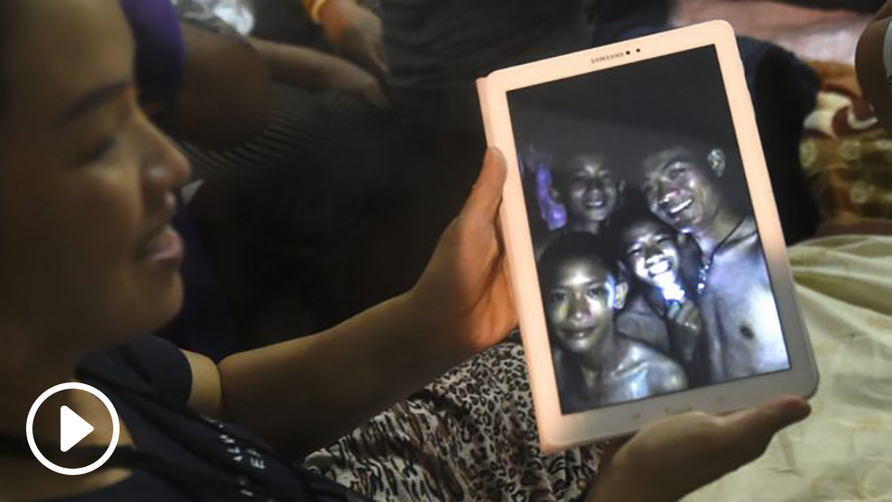 Familiares de los desaparecidos en Tailandia (AFP).