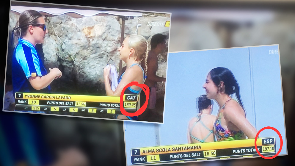 TV3 diferencia entre catalanes y españoles en el trofeo internacional de salto de trampolín