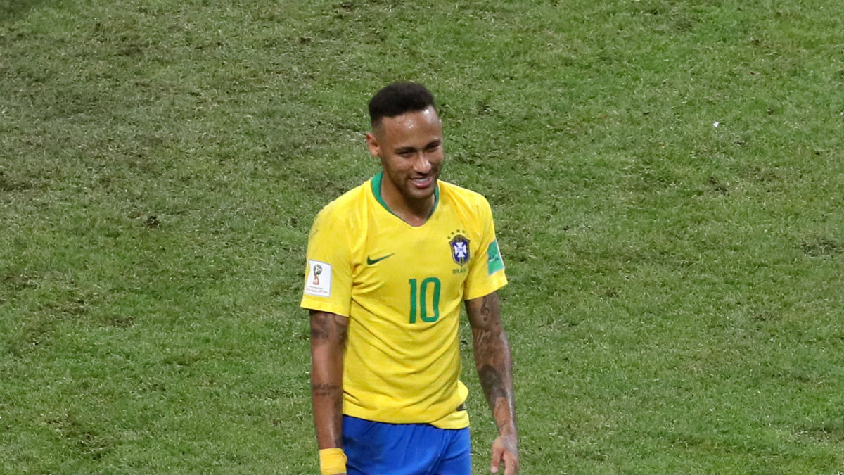 Neymar, en un partido reciente con la selección de Brasil. (Getty)