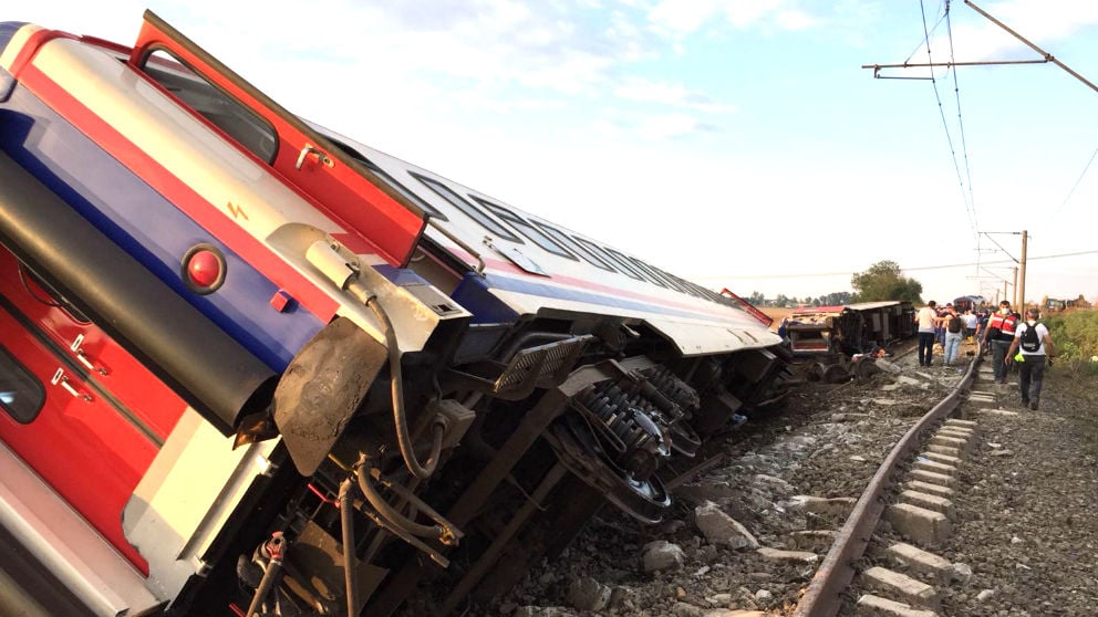 Imagen del tren accidentado (Foto: AFP).