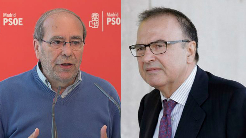 El presidente del PSM, Manuel Robles y el exdirigente socialista, Ramón Espinar Gallego.