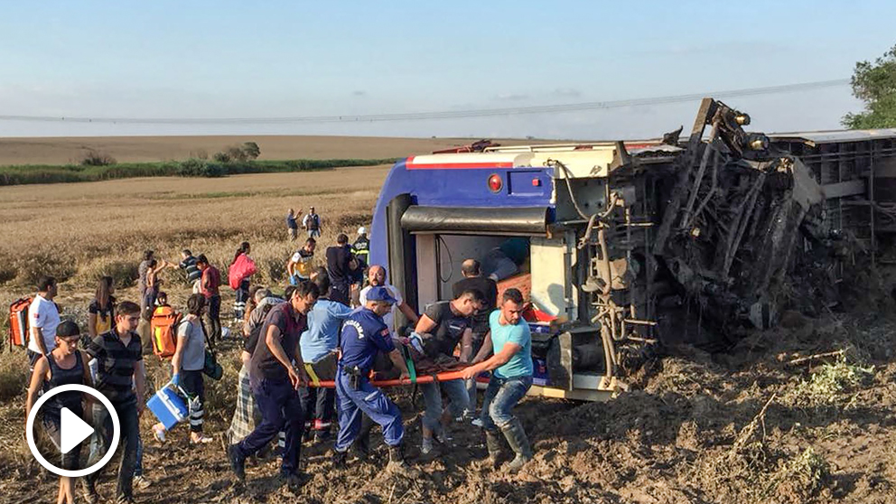 Accidente de tren en Turquía.