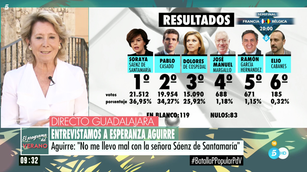 Esperanza Aguirre en ‘El programa del verano’.