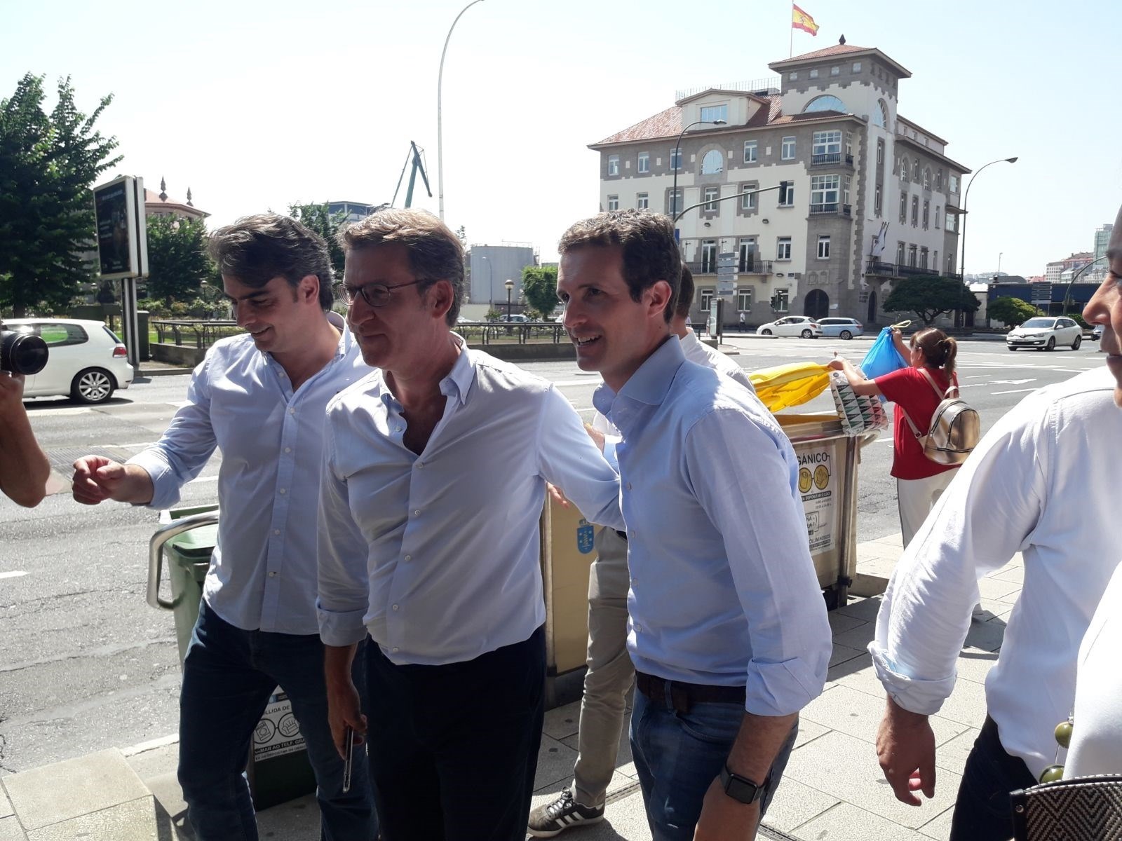 Alberto Núñez Feijóo y Pablo Casado (Foto: EP)