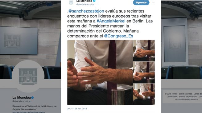 El autor de la foto de las manos de Sánchez se confiesa: ya sabemos quién es