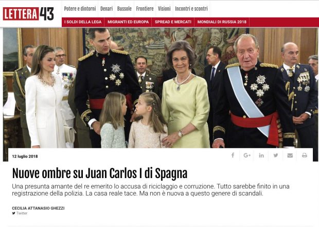 Lo que la vieja prensa española se niega a contar del rey Juan Carlos lo hace la prensa mundial