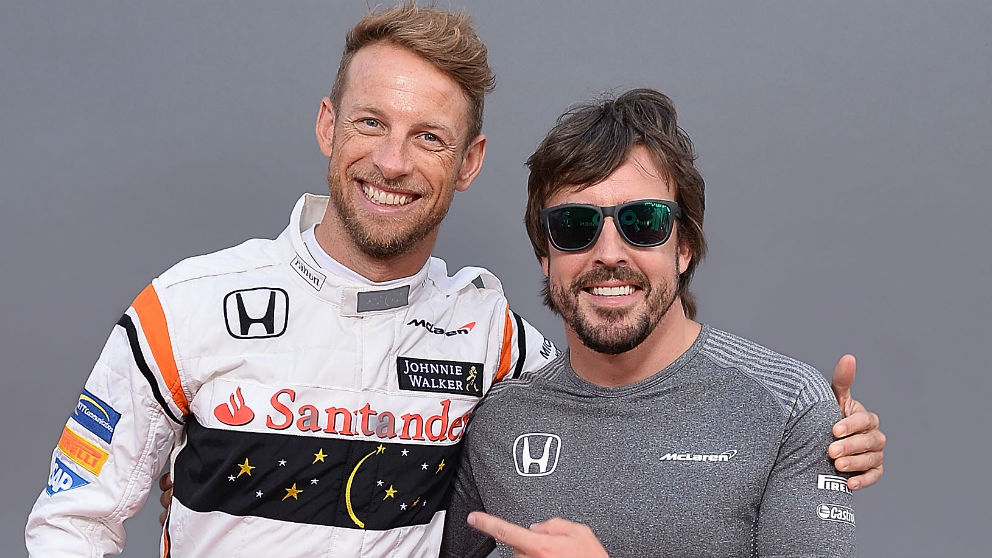 Jenson Button considera fundamental una mejora de McLaren a corto plazo para que Fernando Alonso no decida abandonar la Fórmula 1 este año. (Getty)